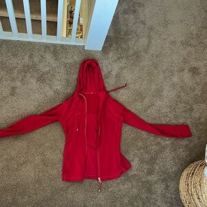 Red LULULEMON hooded define jacket size 8